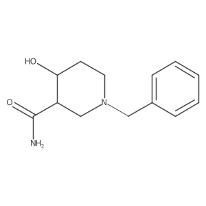 1-Benzyl-4-hydroxypiperidine-3-carboxamide结构式