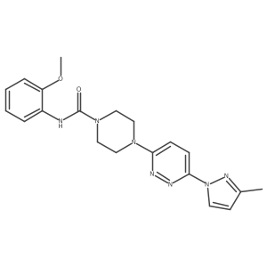 N-(2-methoxyphenyl)-4-[6-(3-methyl-1H-pyrazol-1-yl)pyridazin-3-yl]piperazine-1-carboxamide结构式