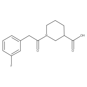 1-[2-(3-Fluorophenyl)acetyl]piperidine-3-carboxylic acid Structure
