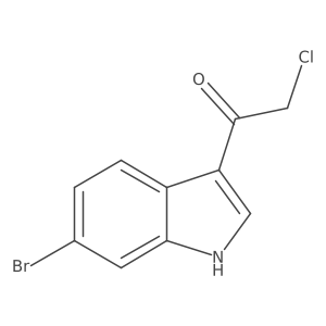 1-(6-bromo-1H-indol-3-yl)-2-chloroethan-1-one结构式