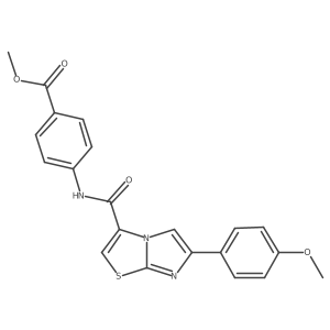 Methyl 4-(6-(4-methoxyphenyl)imidazo[2,1-b]thiazole-3-carboxamido)benzoate Structure
