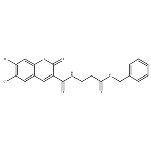 3-[(6-Chloro-7-hydroxy-2-oxo-2H-chromene-3-carbonyl)-amino]-propionic acid benzyl ester Structure