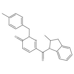 2-(4-methylbenzyl)-6-(2-methylindoline-1-carbonyl)pyridazin-3(2H)-one结构式