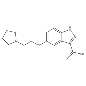 5-[2-(1-Pyrrolidinyl)ethoxy]-1H-indazole-3-carboxylic acid Structure
