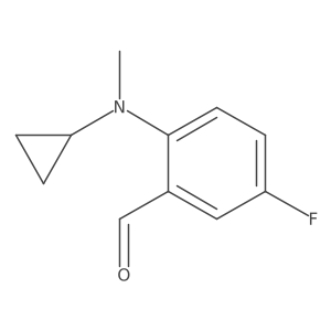 2-[Cyclopropyl(methyl)amino]-5-fluorobenzaldehyde结构式