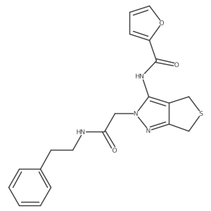 N-(2-(2-oxo-2-(phenethylamino)ethyl)-4,6-dihydro-2H-thieno[3,4-c]pyrazol-3-yl)furan-2-carboxamide Structure