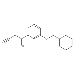 3-[3-(Cyclohexylmethoxy)phenyl]-3-hydroxypropanenitrile结构式