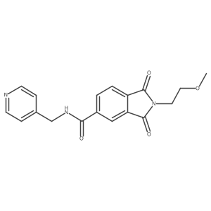 2-(2-methoxyethyl)-1,3-dioxo-N-(pyridin-4-ylmethyl)-2,3-dihydro-1H-isoindole-5-carboxamide Structure