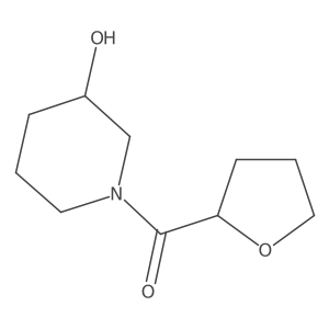 1-(Oxolane-2-carbonyl)piperidin-3-ol结构式