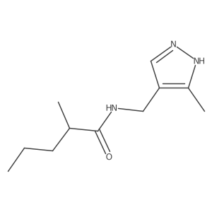 2-Methyl-N-((3-methyl-1h-pyrazol-4-yl)methyl)pentanamide Structure