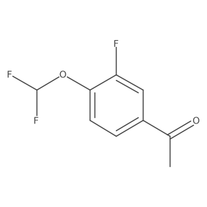 1-(4-(Difluoromethoxy)-3-fluorophenyl)ethan-1-one结构式