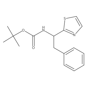 CarbaMic acid, N-[(1S)-2-phenyl-1-(2-thiazolyl)ethyl]-, 1,1-diMethylethyl ester结构式