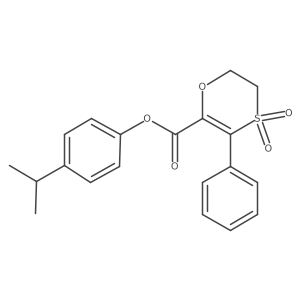 4-(Propan-2-yl)phenyl 3-phenyl-5,6-dihydro-1,4-oxathiine-2-carboxylate 4,4-dioxide Structure