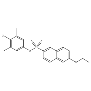 4-Chloro-3,5-dimethylphenyl 6-ethoxynaphthalene-2-sulfonate Structure