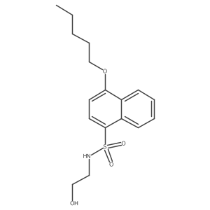 (2-Hydroxyethyl)[(4-pentyloxynaphthyl)sulfonyl]amine结构式