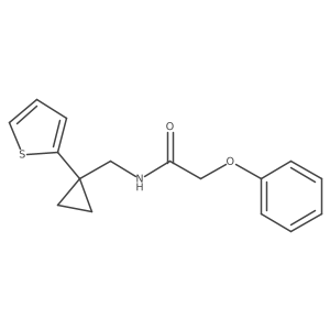2-phenoxy-N-{[1-(thiophen-2-yl)cyclopropyl]methyl}acetamide Structure