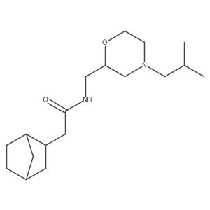 2-{bicyclo[2.2.1]heptan-2-yl}-N-{[4-(2-methylpropyl)morpholin-2-yl]methyl}acetamide结构式