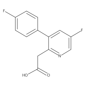 2-(5-Fluoro-3-(4-fluorophenyl)pyridin-2-yl)acetic acid结构式
