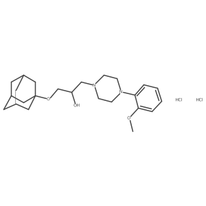 1-(Adamantan-1-yloxy)-3-[4-(2-methoxyphenyl)piperazin-1-yl]propan-2-ol dihydrochloride Structure