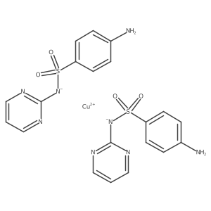 Bis[4-amino-N-(2-pyrimidinyl-I masculineN1)benzenesulfonamidato-I masculineO]copper Structure