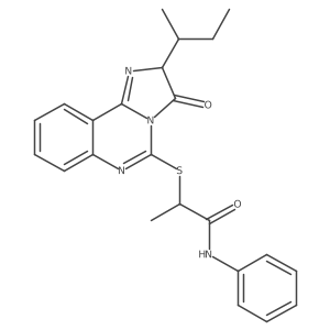 2-((2-(sec-butyl)-3-oxo-2,3-dihydroimidazo[1,2-c]quinazolin-5-yl)thio)-N-phenylpropanamide结构式