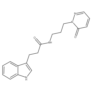 3-(1H-indol-3-yl)-N-(3-(6-oxopyridazin-1(6H)-yl)propyl)propanamide结构式
