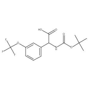 Tert-butoxycarbonylamino-(3-trifluoromethoxy-phenyl)-acetic acid Structure