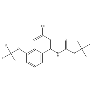 (R)-3-Tert-butoxycarbonylamino-3-(3-trifluoromethoxy-phenyl)-propionic acid Structure