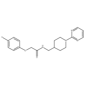 2-(4-fluorophenoxy)-N-((1-(pyrimidin-2-yl)piperidin-4-yl)methyl)acetamide结构式
