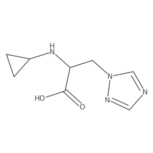 2-(cyclopropylamino)-3-(1H-1,2,4-triazol-1-yl)propanoic acid结构式