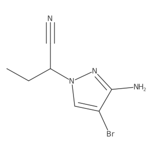2-(3-Amino-4-bromo-1H-pyrazol-1-YL)butanenitrile Structure
