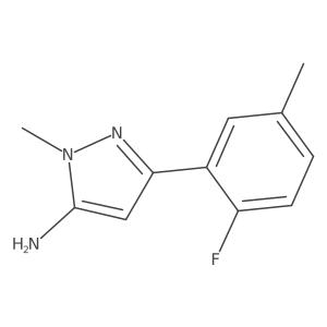3-(2-fluoro-5-methylphenyl)-1-methyl-1H-pyrazol-5-amine结构式