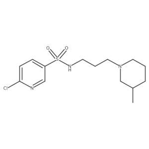6-chloro-N-[3-(3-methylpiperidin-1-yl)propyl]pyridine-3-sulfonamide结构式