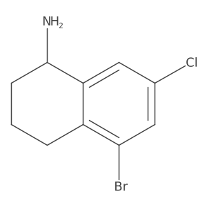 (R)-5-Bromo-7-chloro-1,2,3,4-tetrahydronaphthalen-1-amine结构式