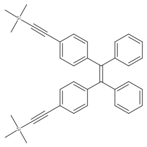1,2-Diphenyl-1,2-bis(4-((trimethylsilyl)ethynyl)phenyl)ethene结构式