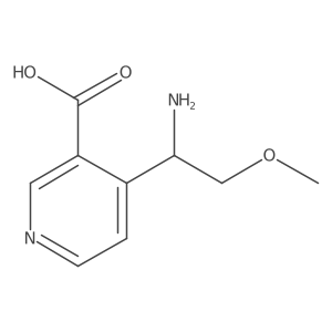 3-Pyridinecarboxylic acid, 4-(1-amino-2-methoxyethyl)- Structure