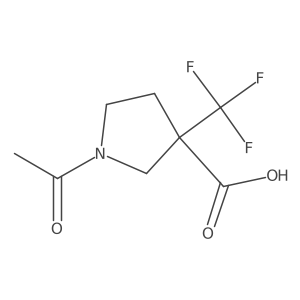 1-Acetyl-3-(trifluoromethyl)pyrrolidine-3-carboxylic acid Structure