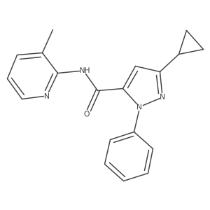 3-cyclopropyl-N-(3-methylpyridin-2-yl)-1-phenyl-1H-pyrazole-5-carboxamide Structure