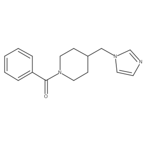 (4-((1H-imidazol-1-yl)methyl)piperidin-1-yl)(phenyl)methanone结构式
