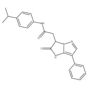 N-(4-isopropylphenyl)-2-(2-oxo-7-phenyl-2,3-dihydro-1H-imidazo[1,2-b]pyrazol-3-yl)acetamide结构式
