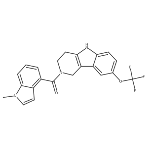 (1-methyl-1H-indol-4-yl)[8-(trifluoromethoxy)-1,3,4,5-tetrahydro-2H-pyrido[4,3-b]indol-2-yl]methanone Structure