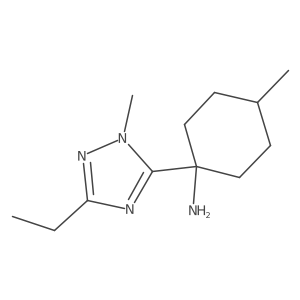 1-(3-Ethyl-1-methyl-1h-1,2,4-triazol-5-yl)-4-methylcyclohexan-1-amine结构式