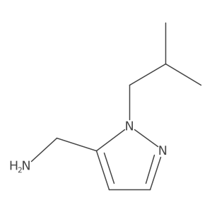 [2-(2-Methylpropyl)pyrazol-3-yl]methanamine结构式