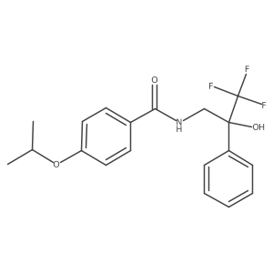 4-isopropoxy-N-(3,3,3-trifluoro-2-hydroxy-2-phenylpropyl)benzamide结构式