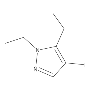 1,5-Diethyl-4-iodo-1H-pyrazole结构式