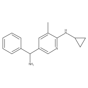5-(Amino(phenyl)methyl)-N-cyclopropyl-3-methylpyridin-2-amine Structure