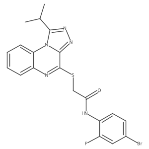 N-(4-bromo-2-fluorophenyl)-2-((1-isopropyl-[1,2,4]triazolo[4,3-a]quinoxalin-4-yl)thio)acetamide结构式