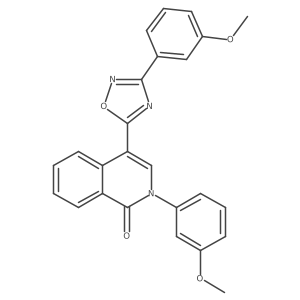 2-(3-methoxyphenyl)-4-(3-(3-methoxyphenyl)-1,2,4-oxadiazol-5-yl)isoquinolin-1(2H)-one结构式