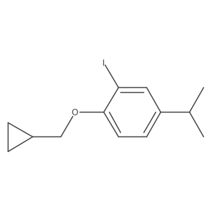 1-(Cyclopropylmethoxy)-2-iodo-4-isopropylbenzene结构式