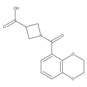 1-(2,3-Dihydrobenzo[b][1,4]dioxine-5-carbonyl)azetidine-3-carboxylic acid结构式